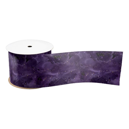 Paarse Galaxy-serie Design 8 Satijnen Lint (Spoel)