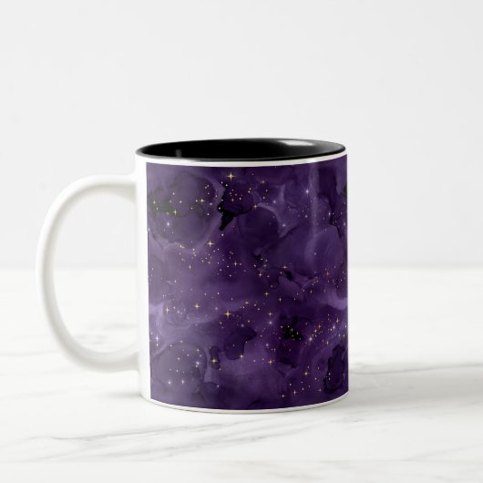 Paarse Galaxy-serie Design 8 Tweekleurige Koffiemok (Links)