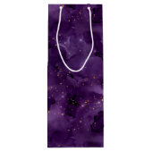 Paarse Galaxy-serie Design 8 Wijn Cadeautas (Achterkant)