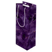 Paarse Galaxy-serie Design 8 Wijn Cadeautas (Voorkant Gekanteld)