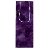 Paarse Galaxy-serie Design 8 Wijn Cadeautas (Voorkant)