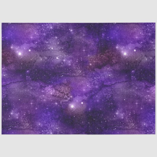 Paarse Galaxy Serie Ontwerp 4 Tissuepapier (Voorkant)