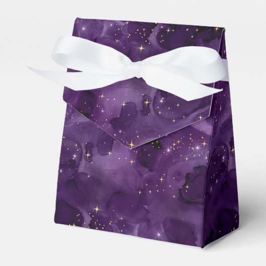 Paarse Galaxy Serie Ontwerp 8 Bedankdoosjes (Voorkant Zijde)