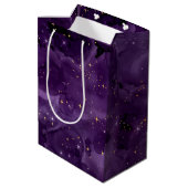Paarse Galaxy Serie Ontwerp 8 Medium Cadeauzakje (Achterkant Gekanteld)