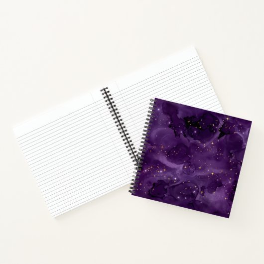 Paarse Galaxy Serie Ontwerp 8 Notitieboek (Binnen)