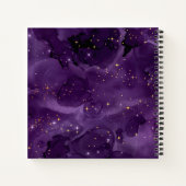 Paarse Galaxy Serie Ontwerp 8 Notitieboek (Achterkant)