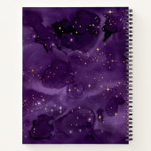 Paarse Galaxy Serie Ontwerp 8 Notitieboek (Achterkant)