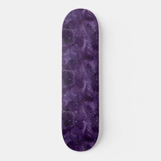 Paarse Galaxy Serie Ontwerp 8 Persoonlijk Skateboard (Voorkant)