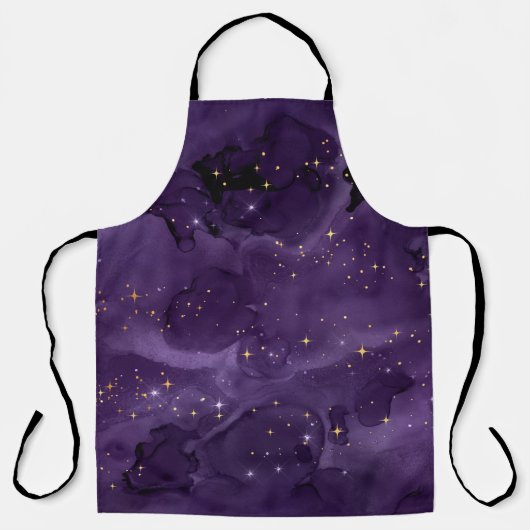Paarse Galaxy Serie Ontwerp 8  Schort (Voorkant)