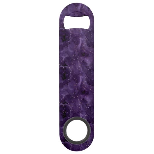 Paarse Galaxy Serie Ontwerp 8 Speed Flessenopener (Voorkant)