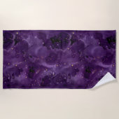 Paarse Galaxy Serie Ontwerp 8 Strandlaken (Voorkant)