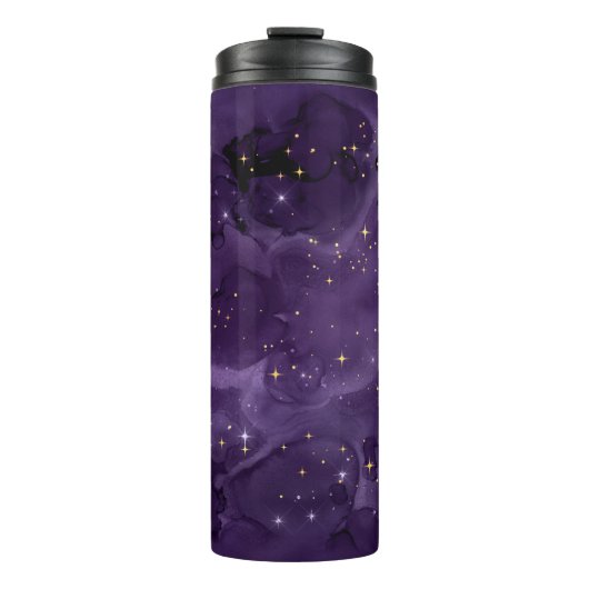 Paarse Galaxy Serie Ontwerp 8 Thermosbeker (Voorkant)