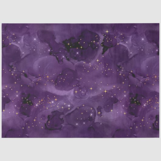 Paarse Galaxy Serie Ontwerp 8 Tissuepapier (Voorkant)