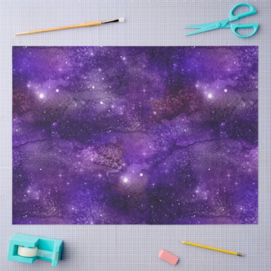 Paarse Galaxy Series Design 4 Tissuepapier (Craft)