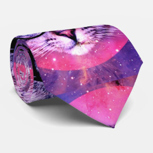 Paarse Galaxy Space Cat Trend 2016 Aangepast Stropdas