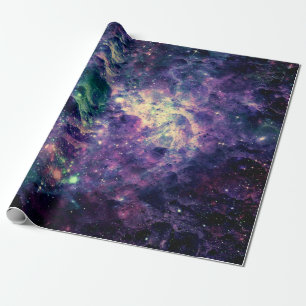 Paarse Galaxy Space Rock Cool Cadeaupapier