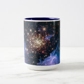 Paarse Galaxy Starry Sky Supernova Astronomie Spac Tweekleurige Koffiemok (Center)