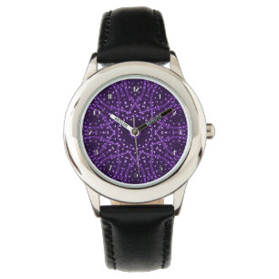 Paarse galaxy Stars Polt Watch Horloge