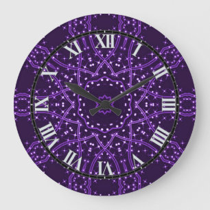 Paarse galaxy Stars wandklok