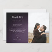 Paarse Galaxy Sterrennacht Donkere hemelbindingen Bedankkaart (Voorkant)