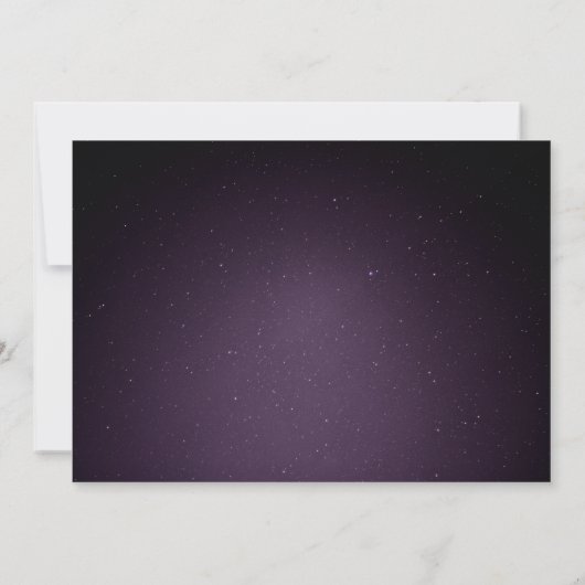 Paarse Galaxy Sterrennacht Donkere hemelbindingen Bedankkaart (Achterkant)
