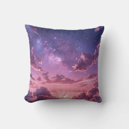Paarse Galaxy Zonsondergang Worp Kussen
