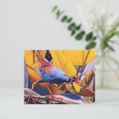 Paarse Gallinule Briefkaart (Staand voorkant)