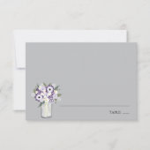Paarse Garden Mason Jar | Plaats scort Card Kaart (Voorkant)
