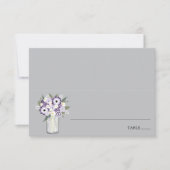 Paarse Garden Mason Jar | Plaats scort Card Kaart (Voorkant)