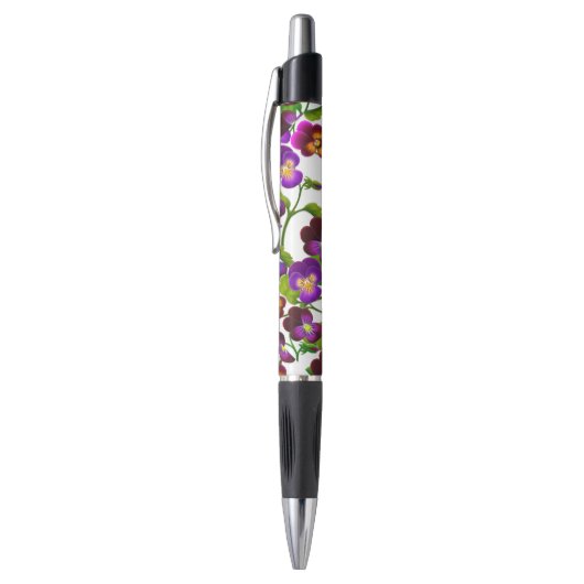 Paarse Garden Pansy Flowers Pen (Top (Verticaal))
