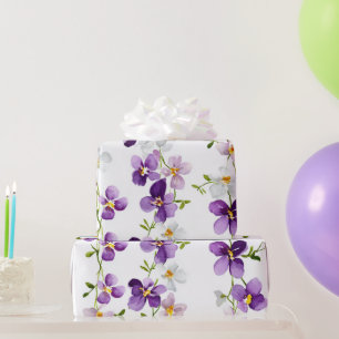 Paarse Garland Orchidee Elegante Bloem Botanisch Cadeaupapier