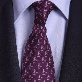 Paarse Gavel Pattern Advocaat Stropdas