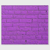 Paarse gebarsten wand cadeaupapier (Vlak)