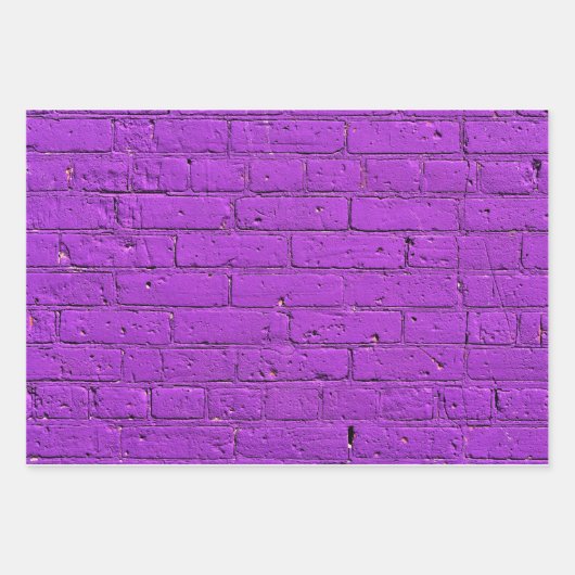 Paarse gebarsten wand inpakpapier vel (Voorkant 3)