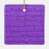 Paarse gebarsten wand keramisch ornament (Achterkant)