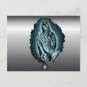 Paarse gebedde Maagd Mary Briefkaart (Voorkant)