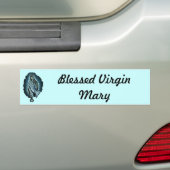 Paarse gebedde Maagd Mary Bumpersticker (Op auto)