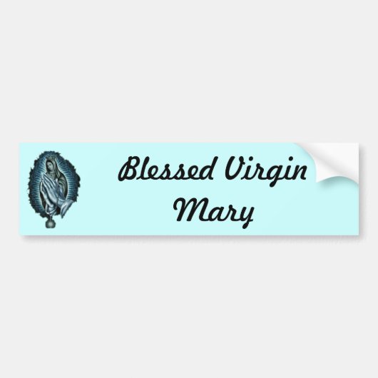 Paarse gebedde Maagd Mary Bumpersticker (Voorkant)
