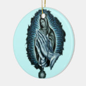 Paarse gebedde Maagd Mary Ornament (Links)