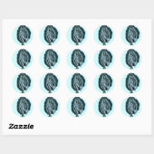 Paarse gebedde Maagd Mary Ronde Sticker (Vel)