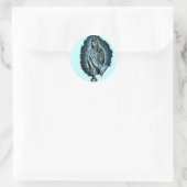 Paarse gebedde Maagd Mary Ronde Sticker (Tas)