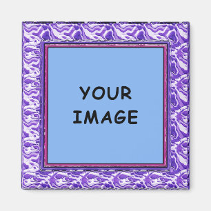 Paarse gebeeldhouwde fotolijst magneet