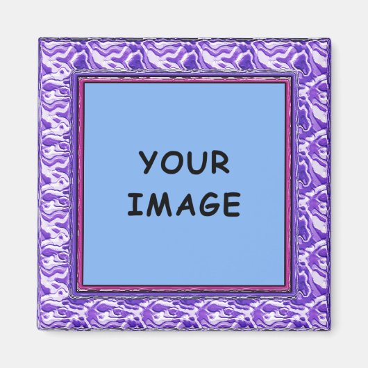 Paarse gebeeldhouwde fotolijst magneet (Voorkant)
