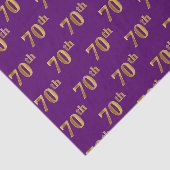Paarse gebeurtenis Faux Gold 70th (zeventigste) Tissuepapier (Detail)