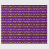 Paarse gebeurtenis Faux Gold 80th (80ste) Cadeaupapier (Vlak)