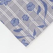 Paarse geblokte fleece deken (Hoek)