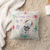 Paarse Geboorte Stats Meisje Magische Wezens Llama Kussen (Deken)