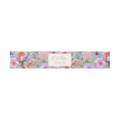 Paarse Geborduurde Bloemen Uitnodigingen Wikkel (Vlak)
