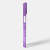 Paarse geborsteld metaal zwart wit script monogram Case-Mate iPhone case (Achterkant / Rechts)