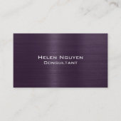 Paarse geborsteld metaalroestvrij staal visitekaartje (Voorkant)